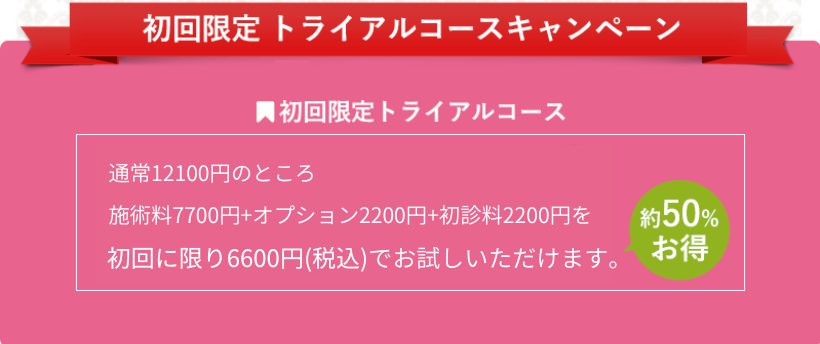 通常11550円のところ (施術料7150円+オプション2200円+初診料2200円を (2)